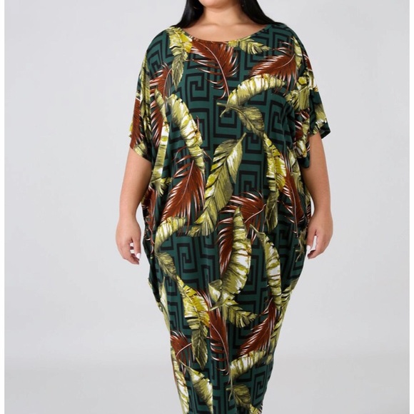 Tunic / Maxi with matching scarf ... 3X - Picture 2 of 5